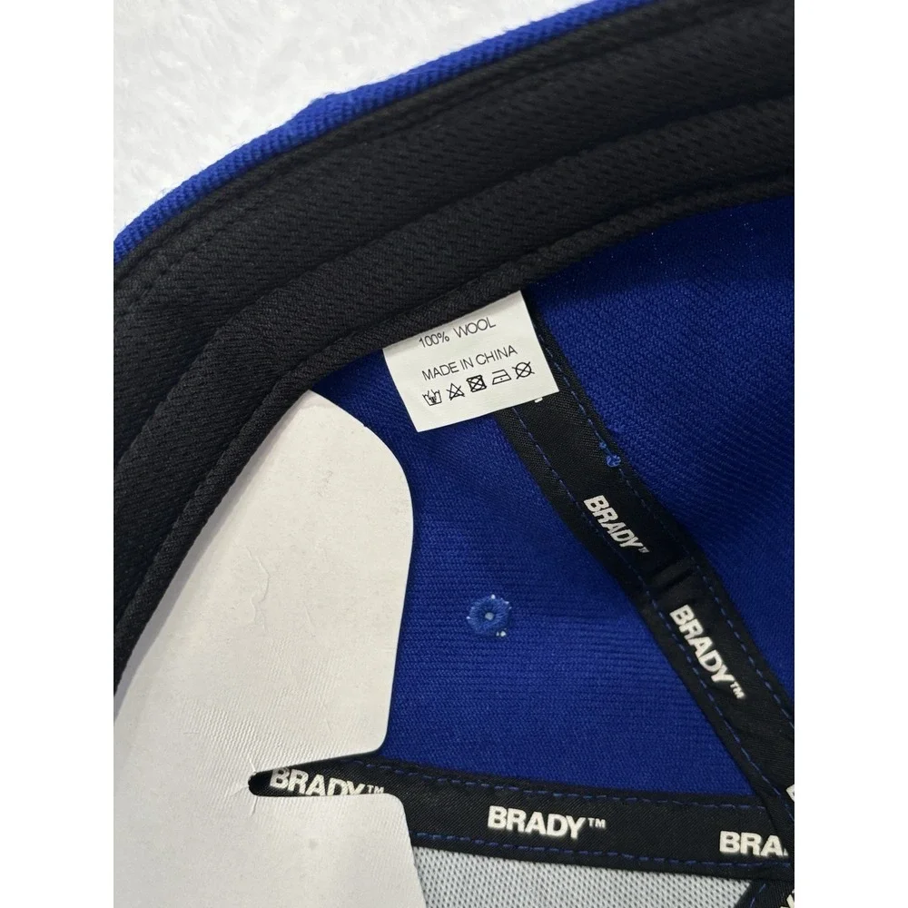 NWT Tom Brady Brand Mens Fitted Hat Cap Blue 57 cm‎ 100% Wool ~ Nice & Fast Ship